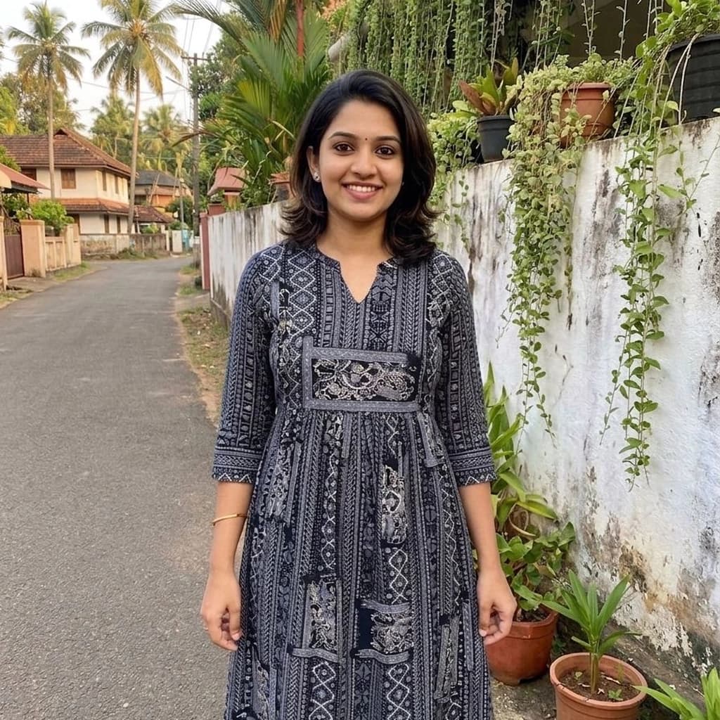 EMPRESS INDIGO KURTI ( A LINE FEEDING )