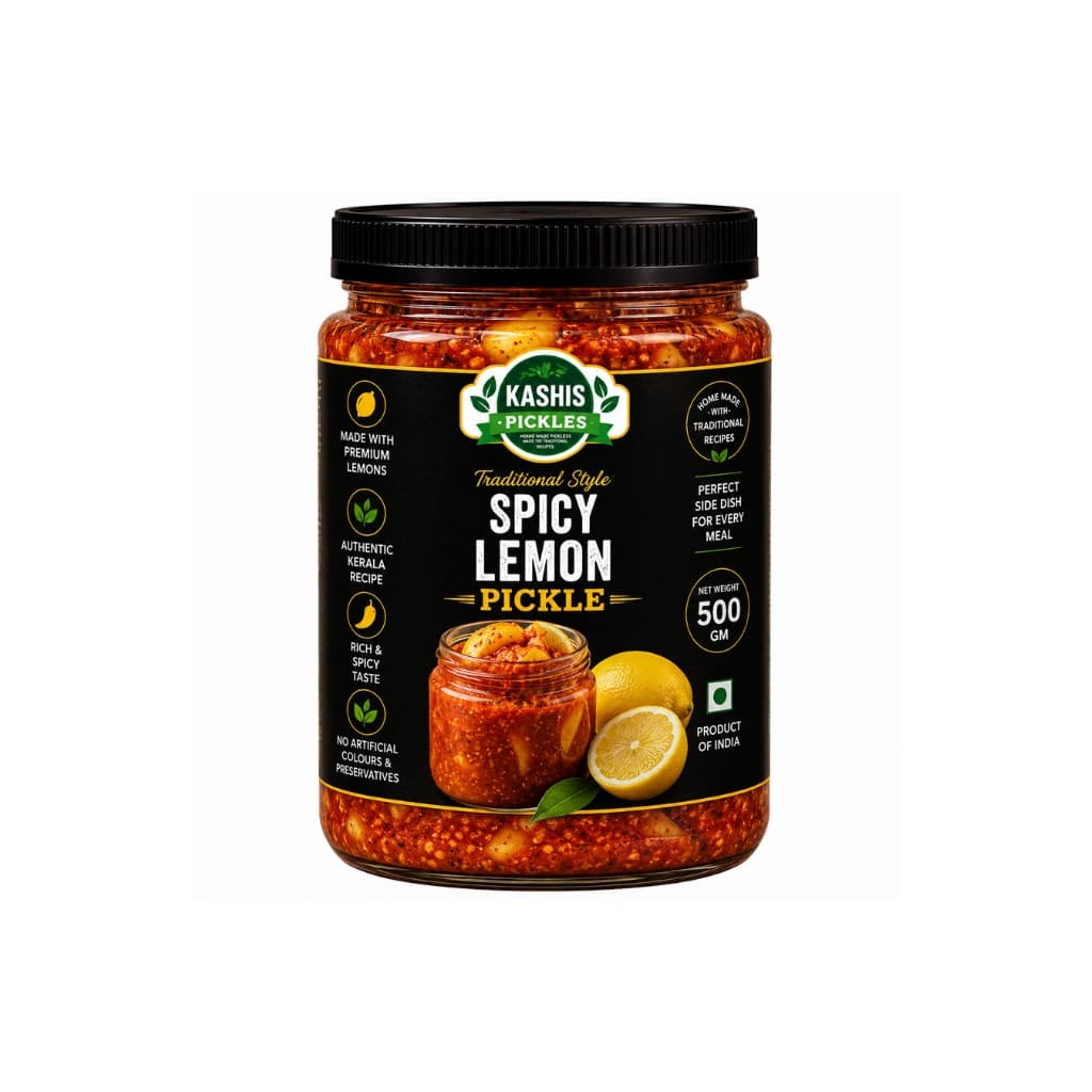 KASHIS SPICY LEMON PICKLE 500 GM