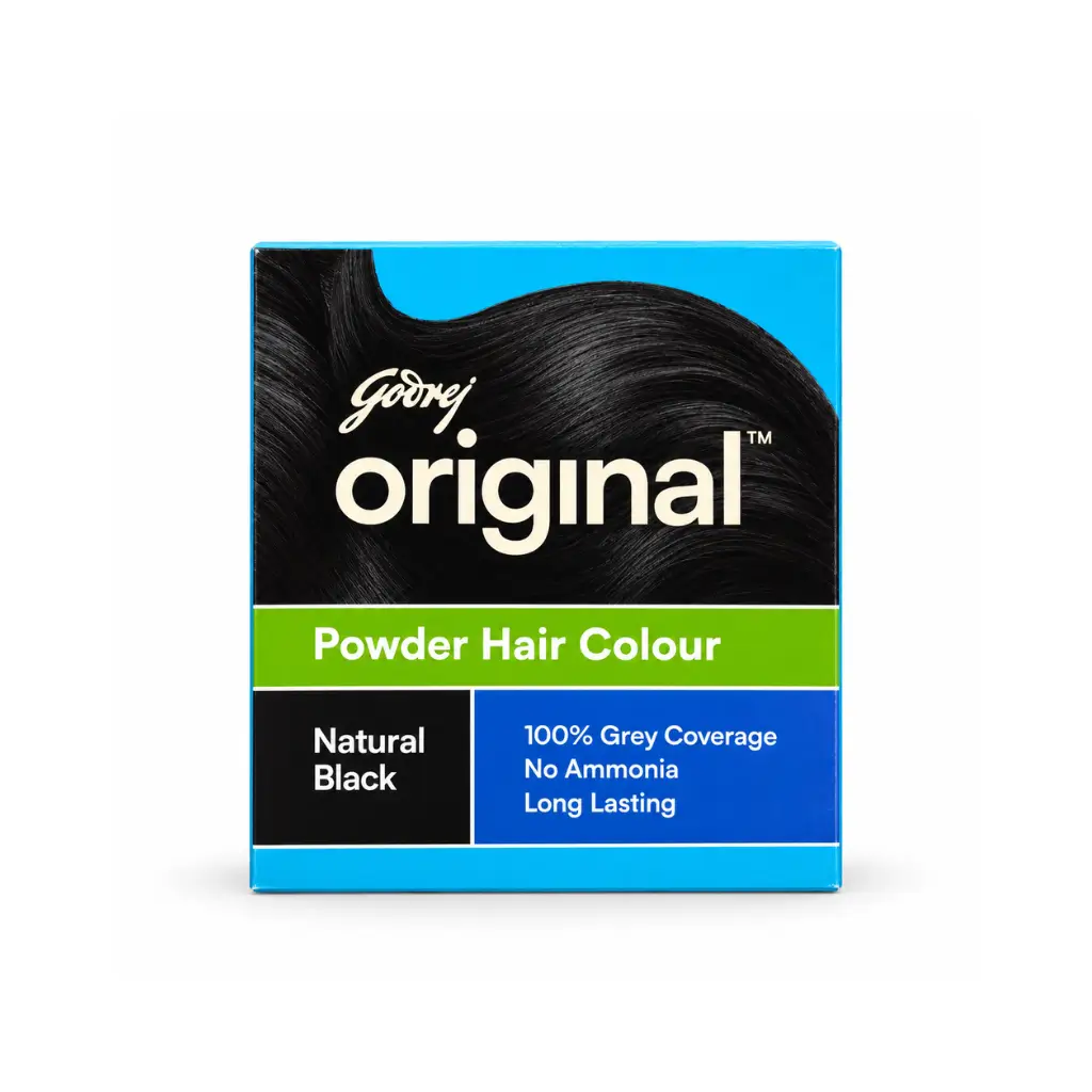 GODREJ ORIGINAL NATURAL BLACK POWDER HAIR COLOUR (3 G * 10 N) 30 G