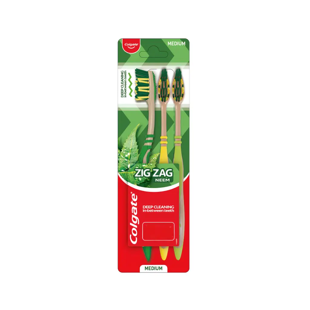 COLGATE ZIGZAG NEEM MEDIUM PACK OF 3