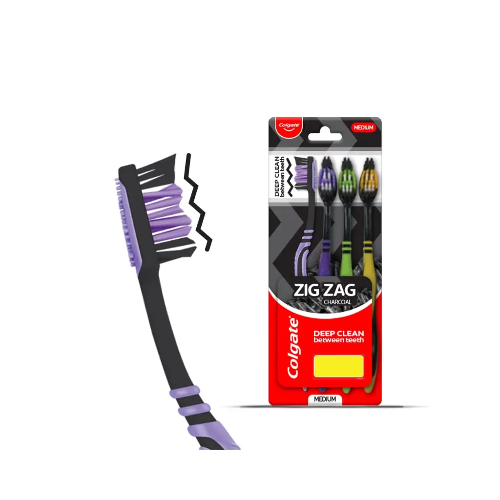 COLGATE ZIG ZAG CHARCOAL DEEP CLEAN BETWEEN TEETH MEDIUM (4N)