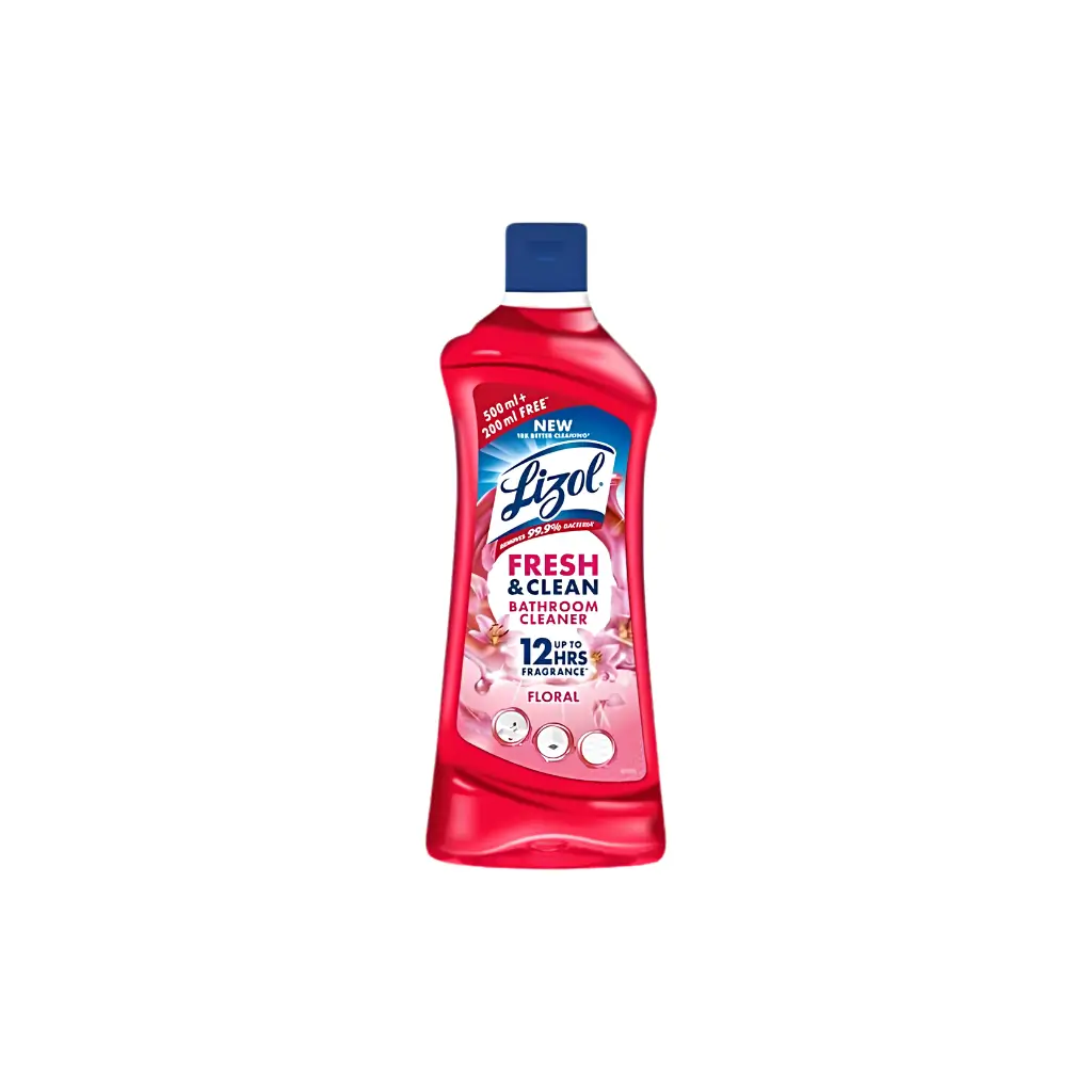 LIZOL FRESH & CLEAN BATHROOM CLEANER FLORAL 700ML (500ML+200ML FREE)