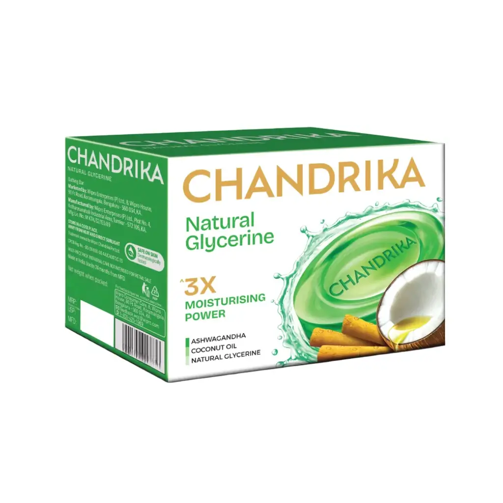 CHANDRIKA NATURAL GLYCERINE SOAP BUY 1 GET 1 3X MOISTURISING POWER 2* (3*125 G)