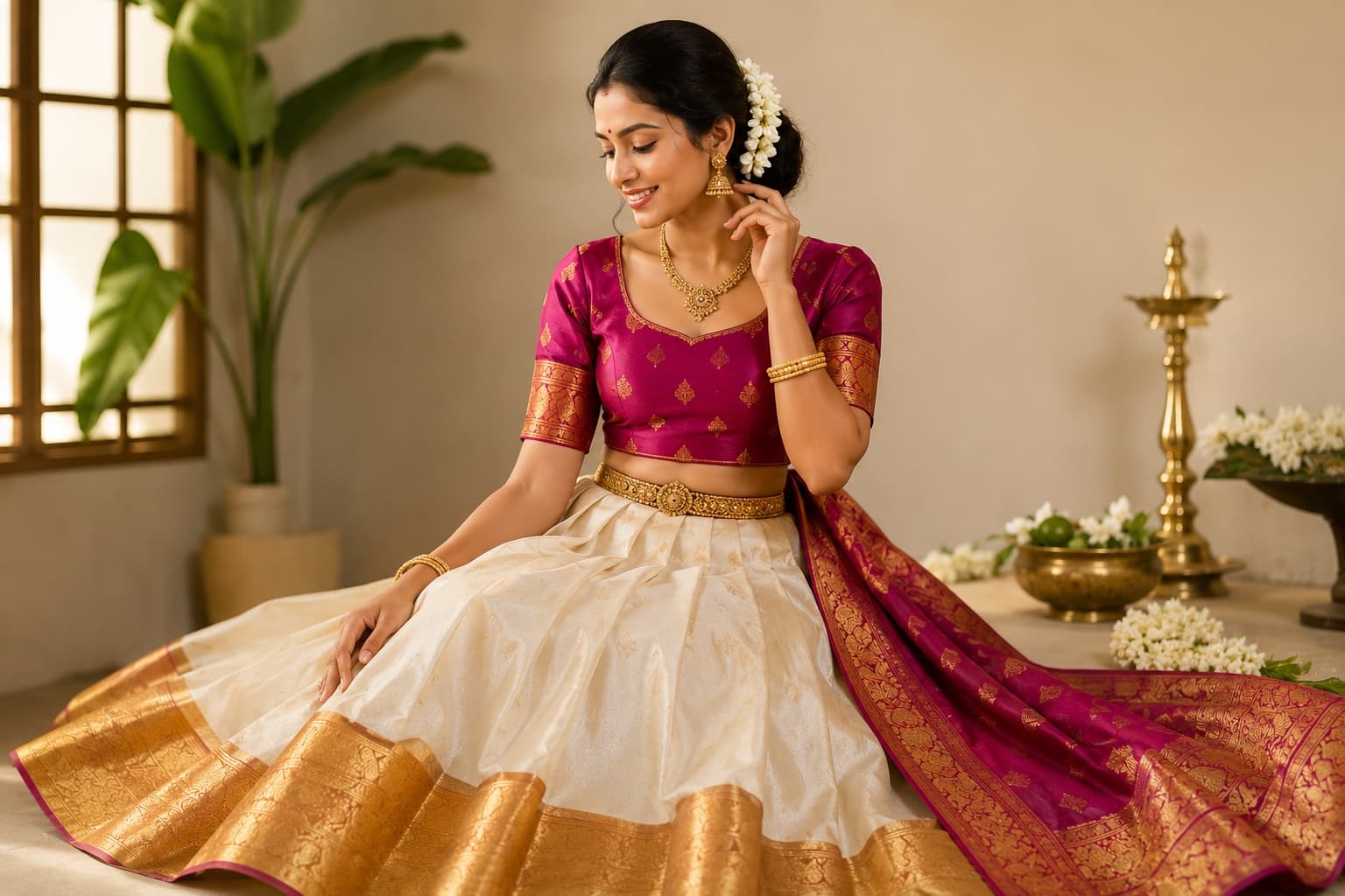 5 Versatile Ways to Style a Traditional Silk Skirt and Blouse
