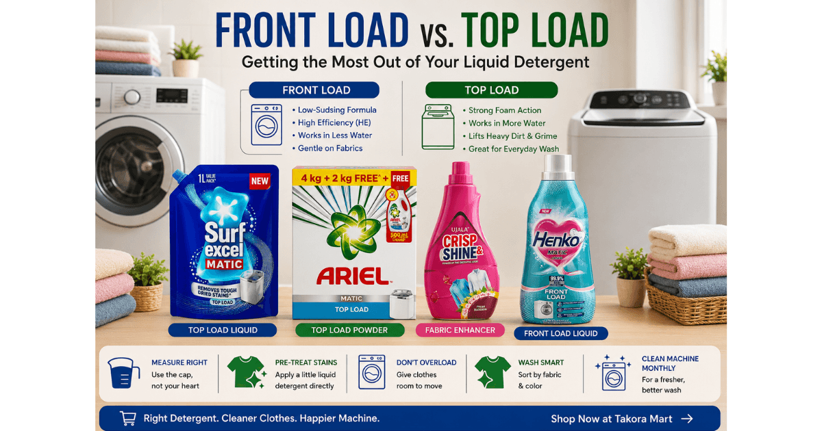 Front Load vs. Top Load: Getting the Most Out of Your Liquid Detergent