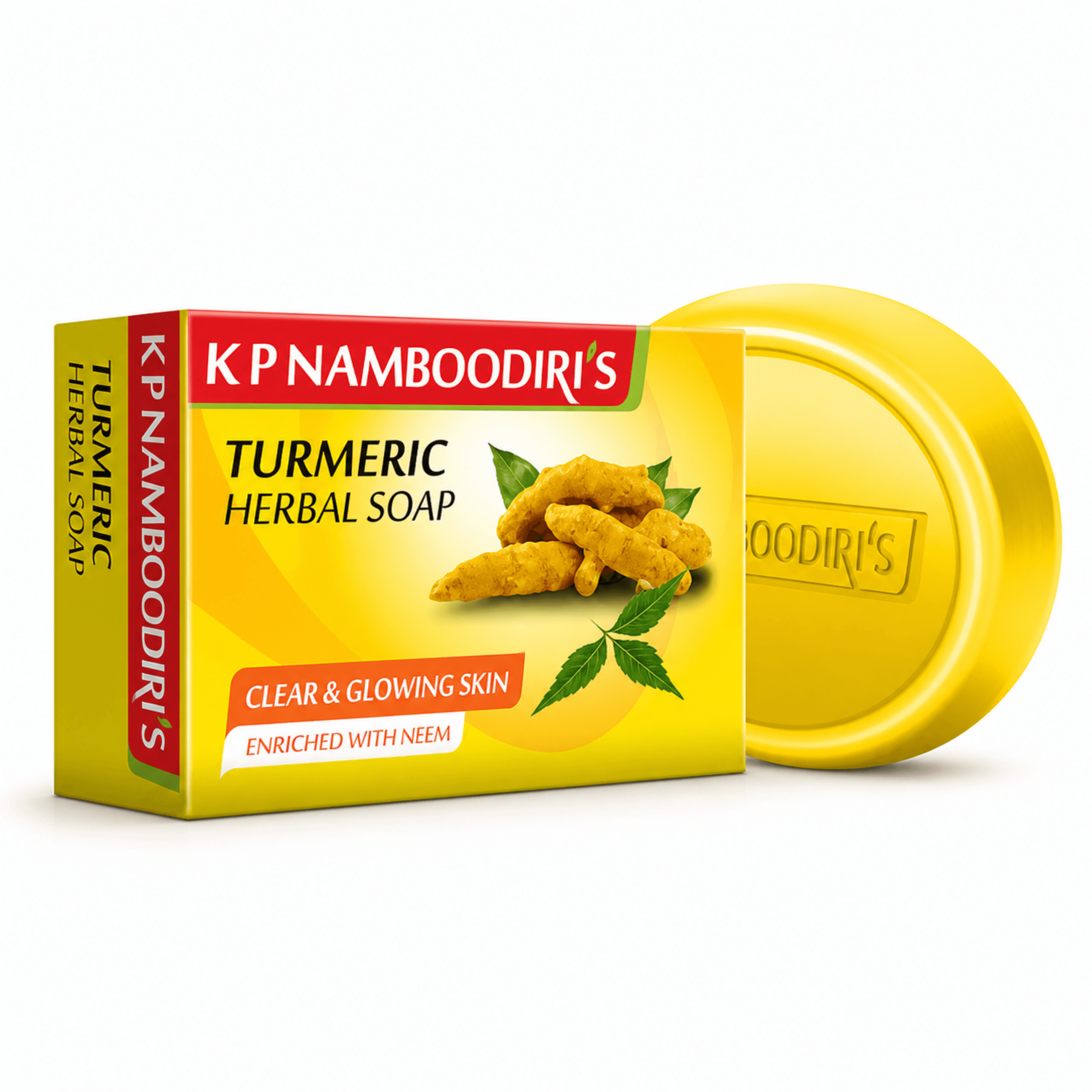 K P Namboodiris Turmeric Herbal Soap (75 GM)