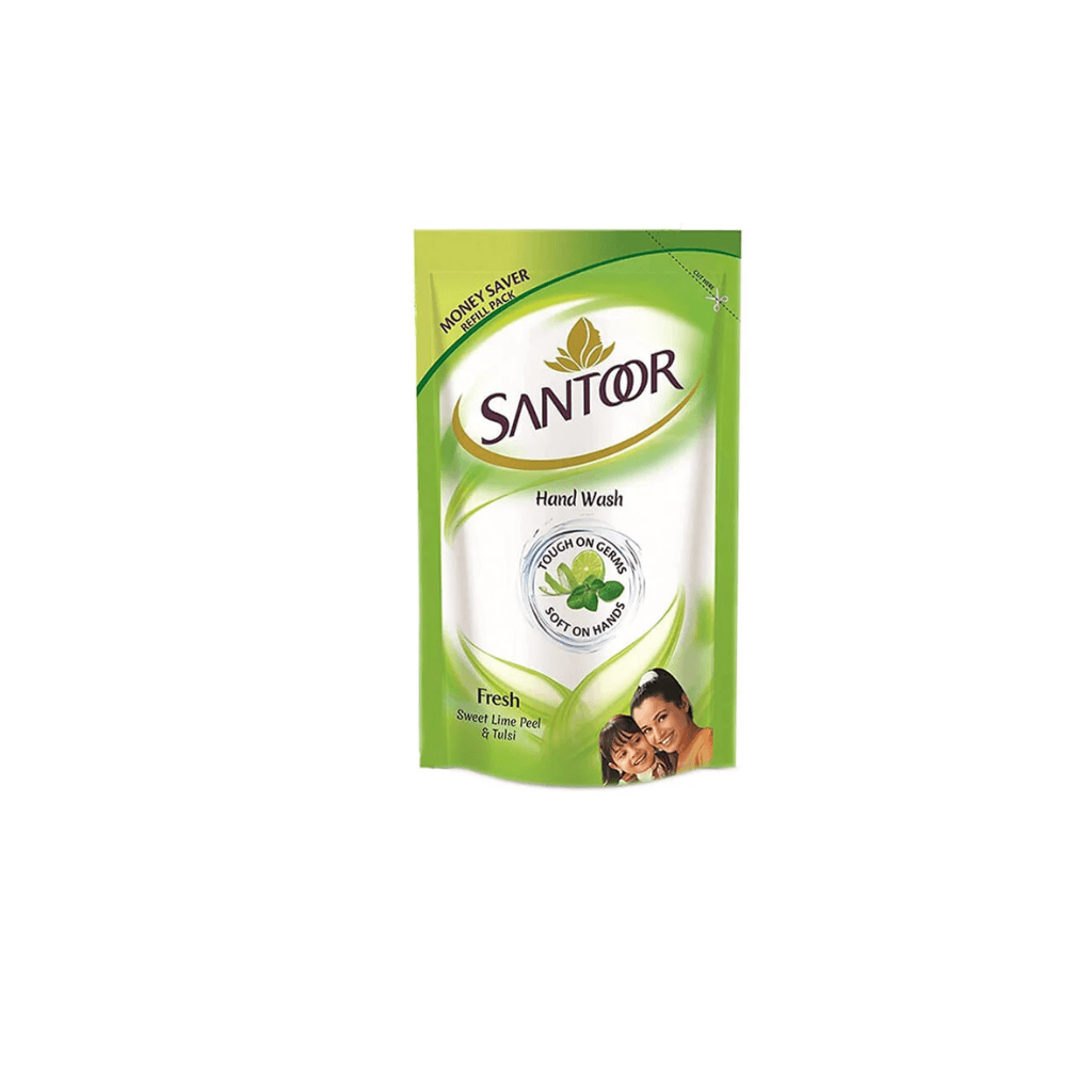 SANTOOR FRESH HANDWASH SWEET LIME PEEL & TULSI