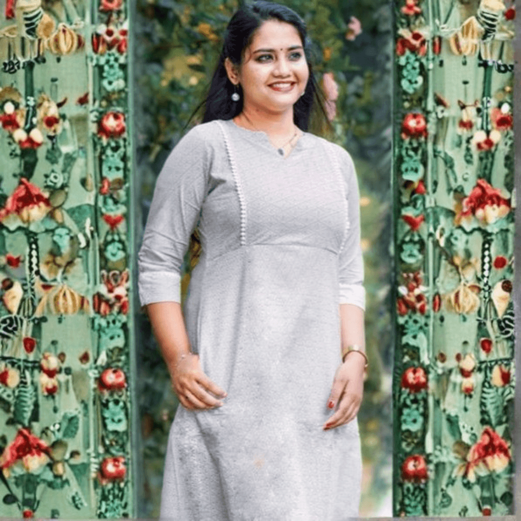 STONE PETAL KURTI ( WITH LINING A LINE )