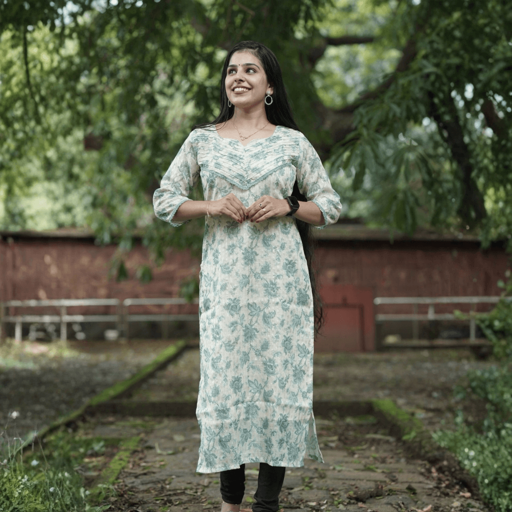 SAGE GREEN KURTI ( WITH LINING )