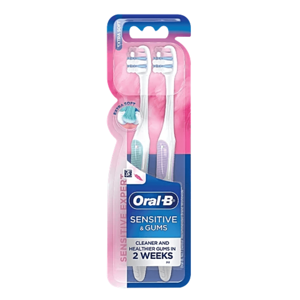 ORAL-B SENSITIVE EXPERT ULTRA SOFT MANUAL TOOTHBRUSH FOR ADULTS PIECE OF TWO