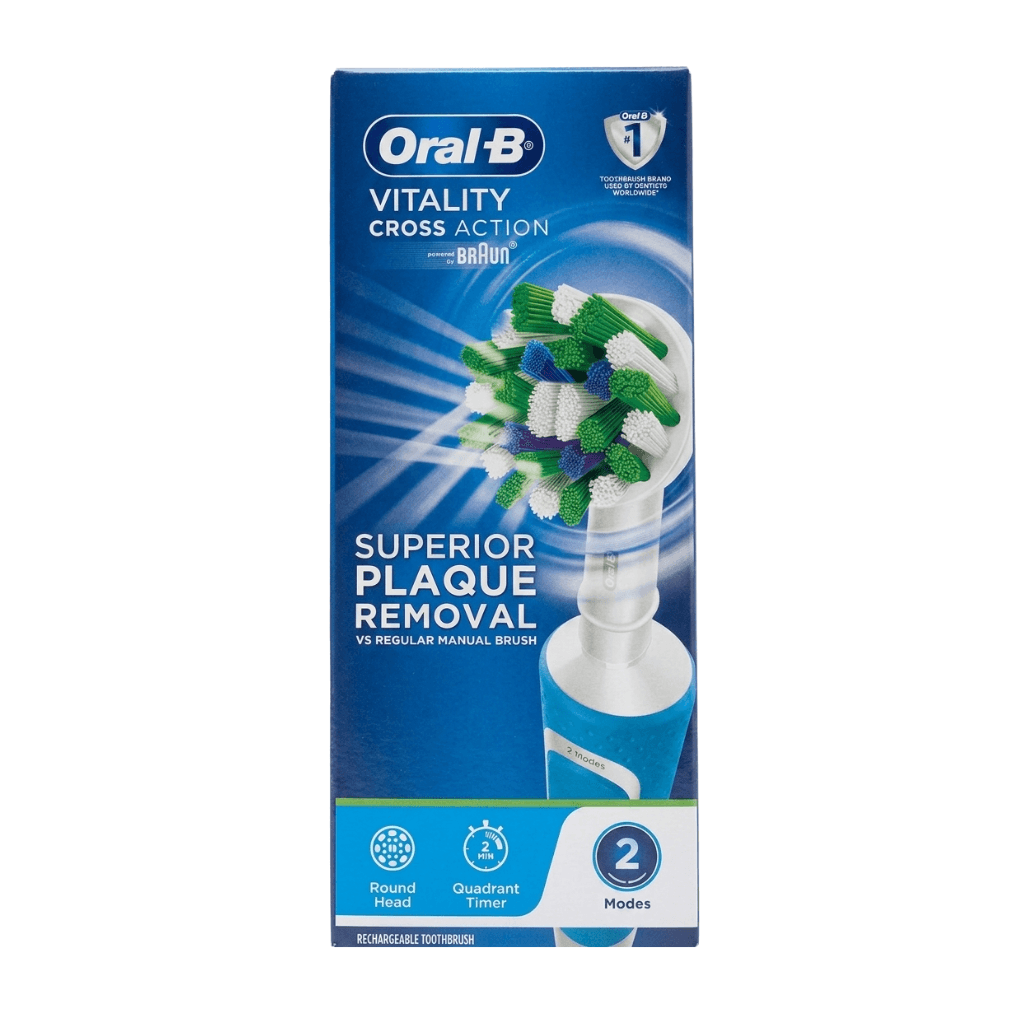 Oral B Cross Action Battery Powered Electric Toothbrush for Adults (Pack of 1)