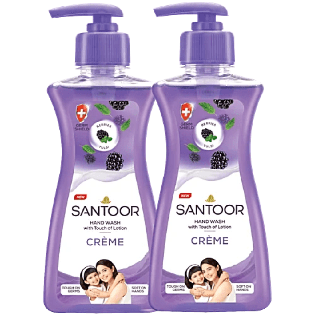 Santoor Creme Hand Wash - Berries & Tulsi 200ml