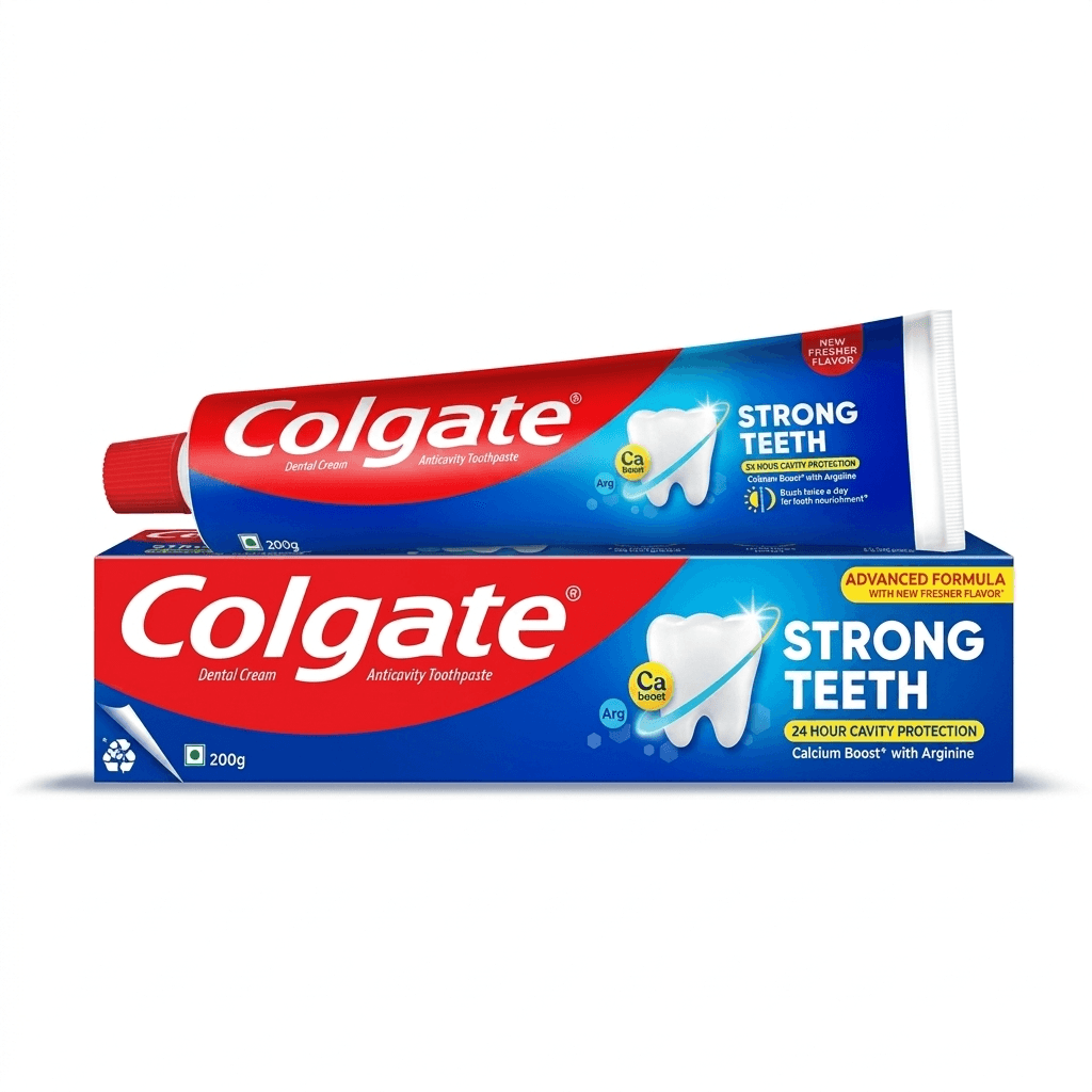 COLGATE STRONG TEETH TOOTHPASTE WITH AMINO SHAKTI FOR CAVITY PROTECTION 200GM