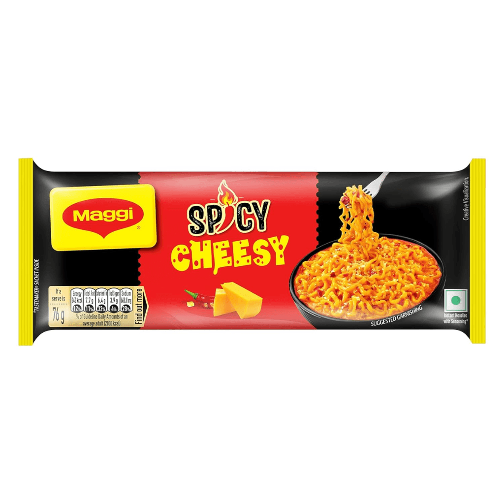 MAGGI SPICY CHEESY INSTANT NOODLES WITH SEASONING 304 GM