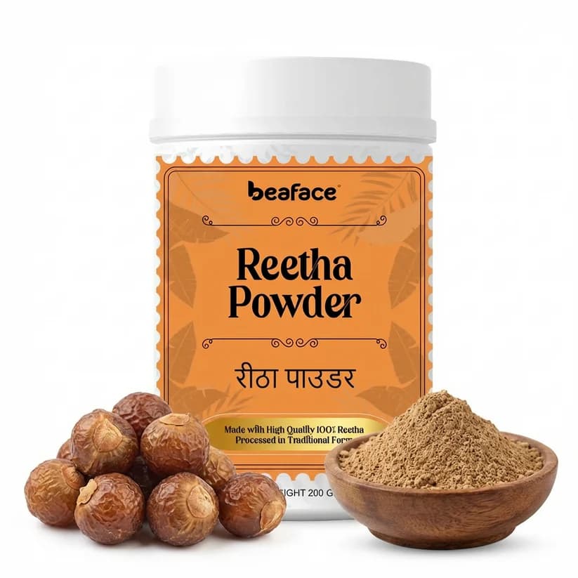 Pure Reetha Powder for Hair 200 gm | Ideal for Hair, Face and Skin | Pure and Natural, No Chemcial, No Preservative