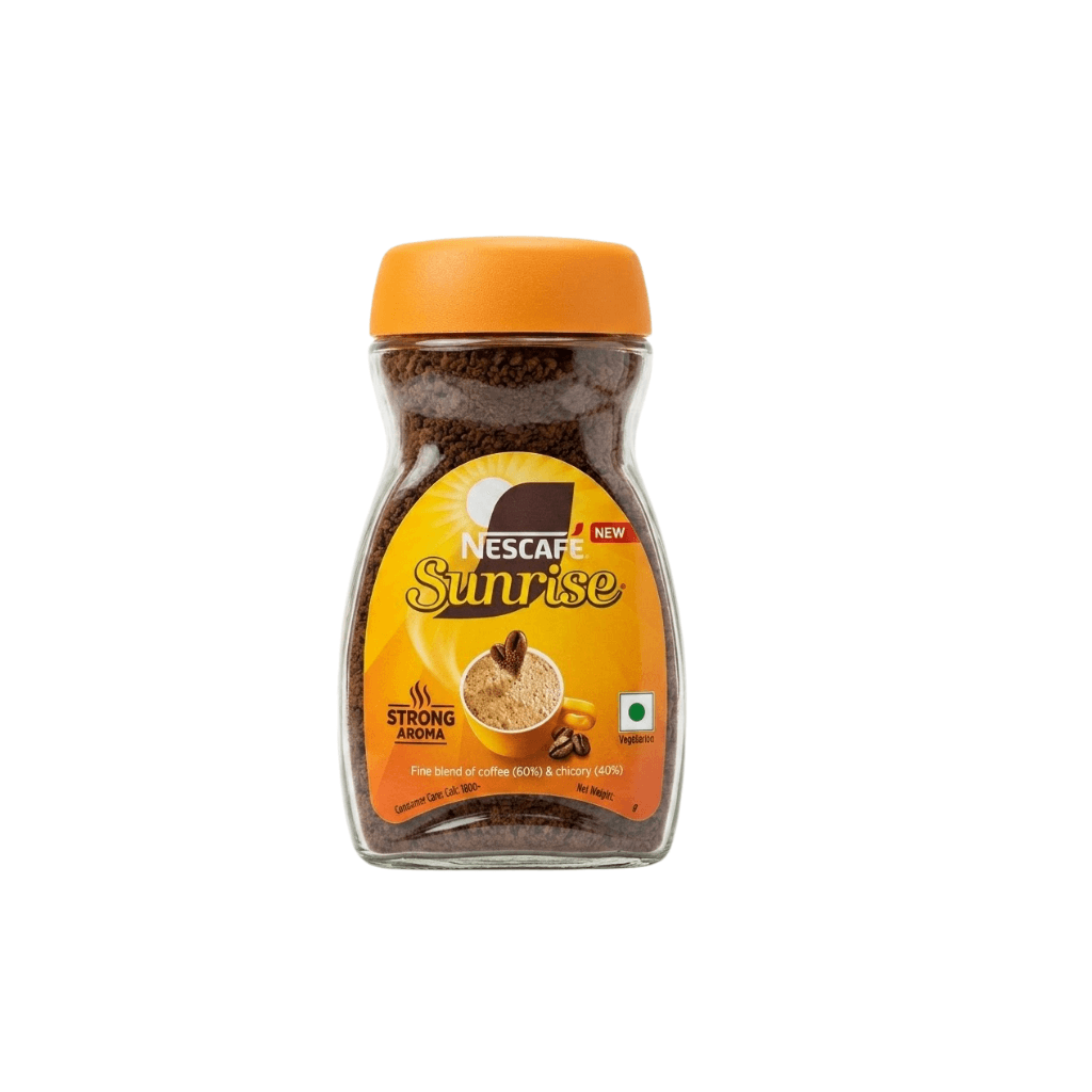 Sunrise Instant Coffee Powder by Nescafe | Rich Aroma for the perfect start to your day | Coffee Chicory-Mix | 90g Jar
