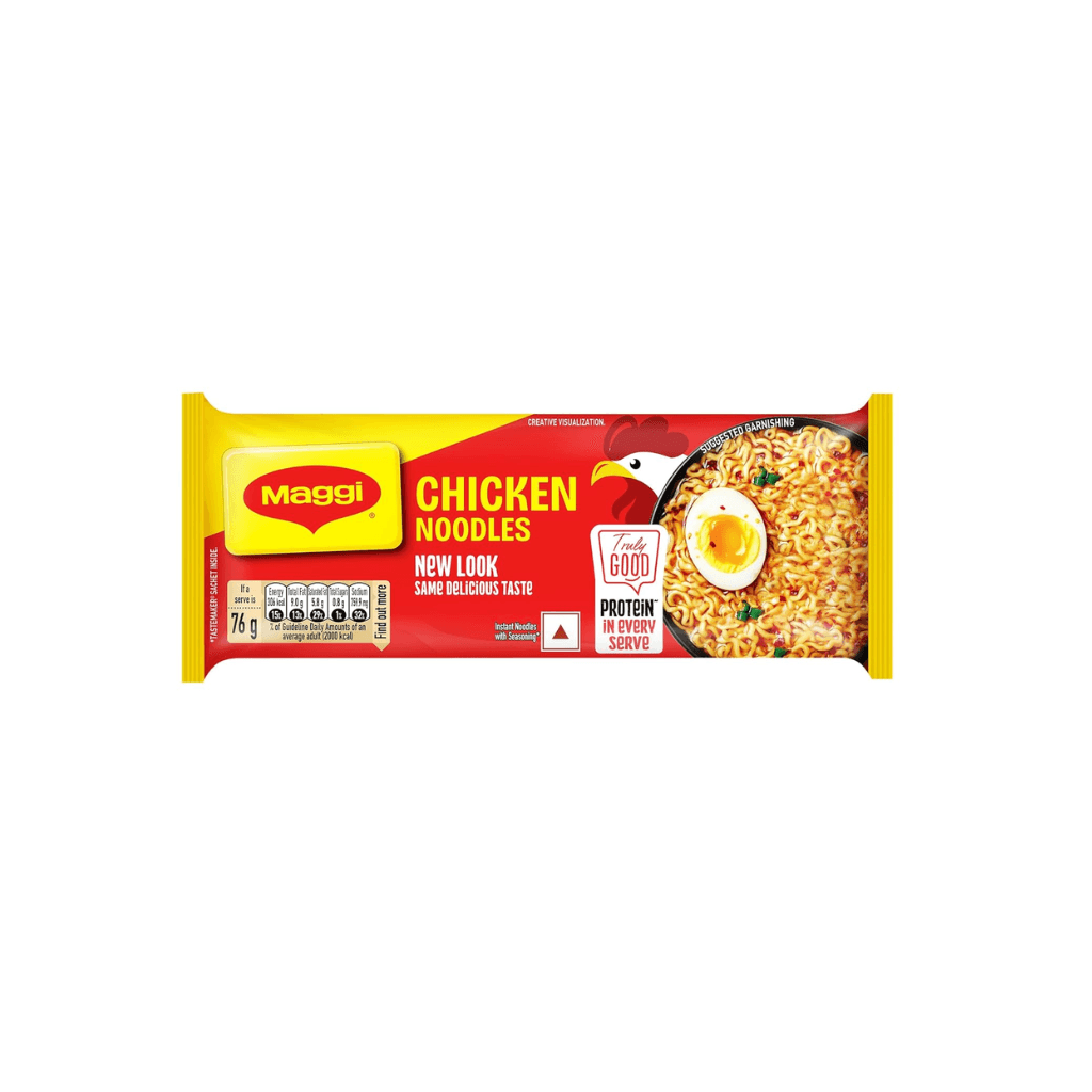 MAGGI 2-Minute Chicken Instant Noodles with Great Taste & Aroma, Protein in Every Serve, Ready to Cook Noodles,