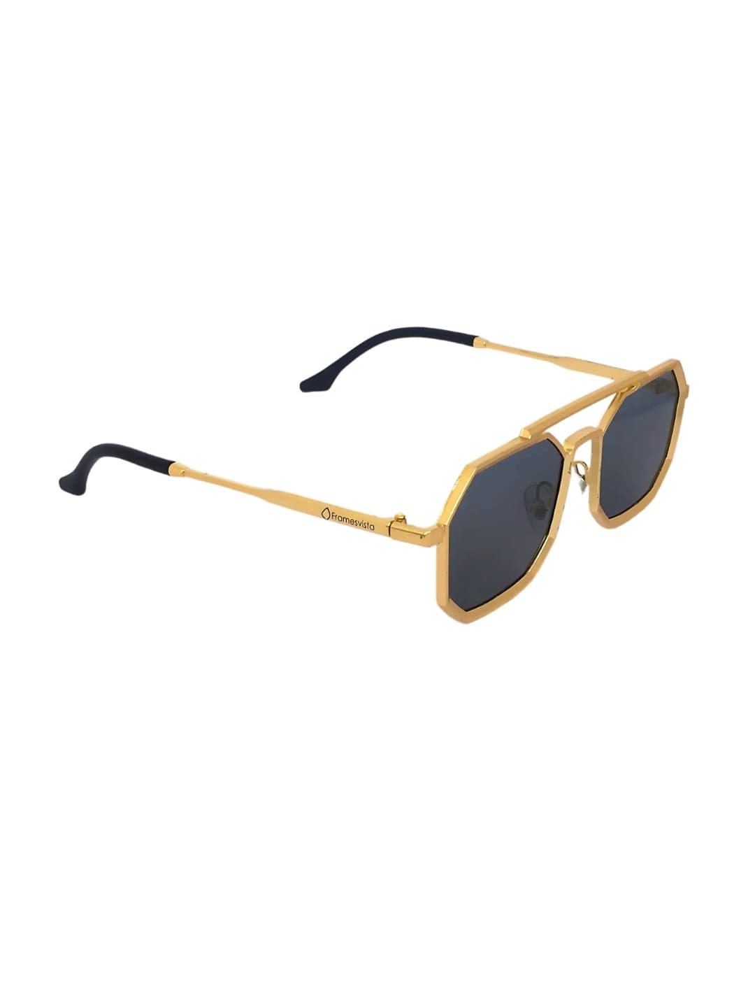 FRAMESVISTA VINTAGE SILVER HEXAGON STYLE METAL SUNGLASSES
