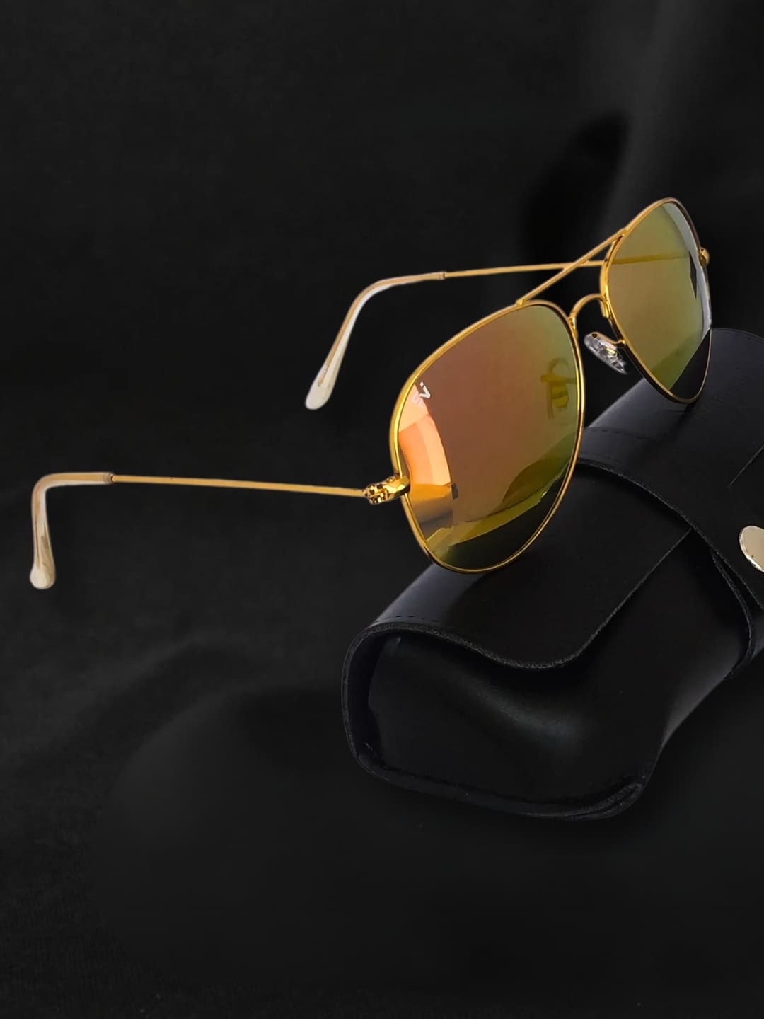 Framesvista Golden Mercury Mirrored Aviator Sunglasses