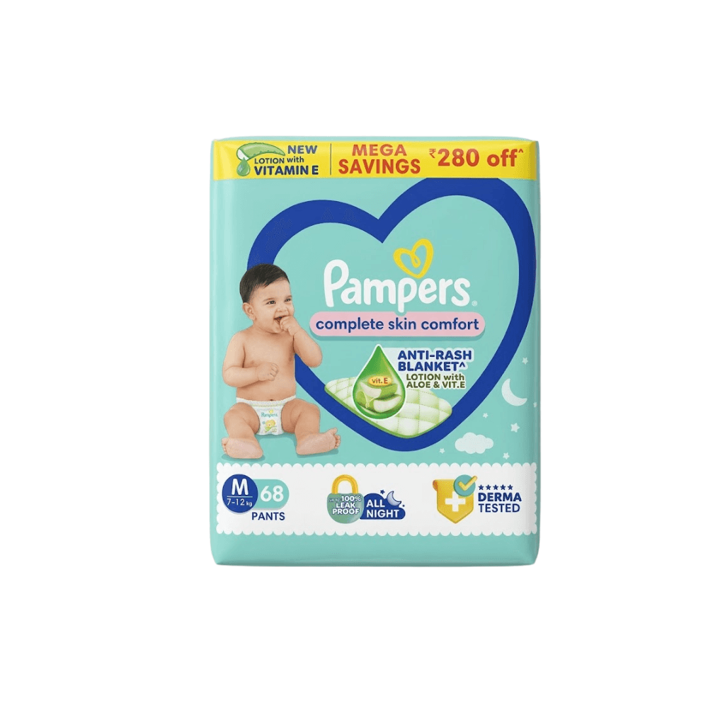 PAMPERS COMPLETE SKIN COMFORT MEDIUM 68 PANTS 7–12 KG