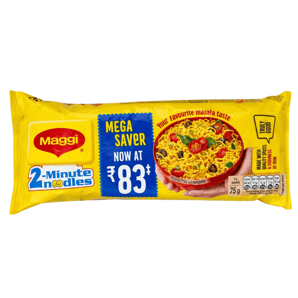 MAGGI 2-Minute Instant Noodles, Favourite Masala Taste, Masala Noodles With Goodness Of Iron, Made With Choicest Quality Spices, 450g Pouch