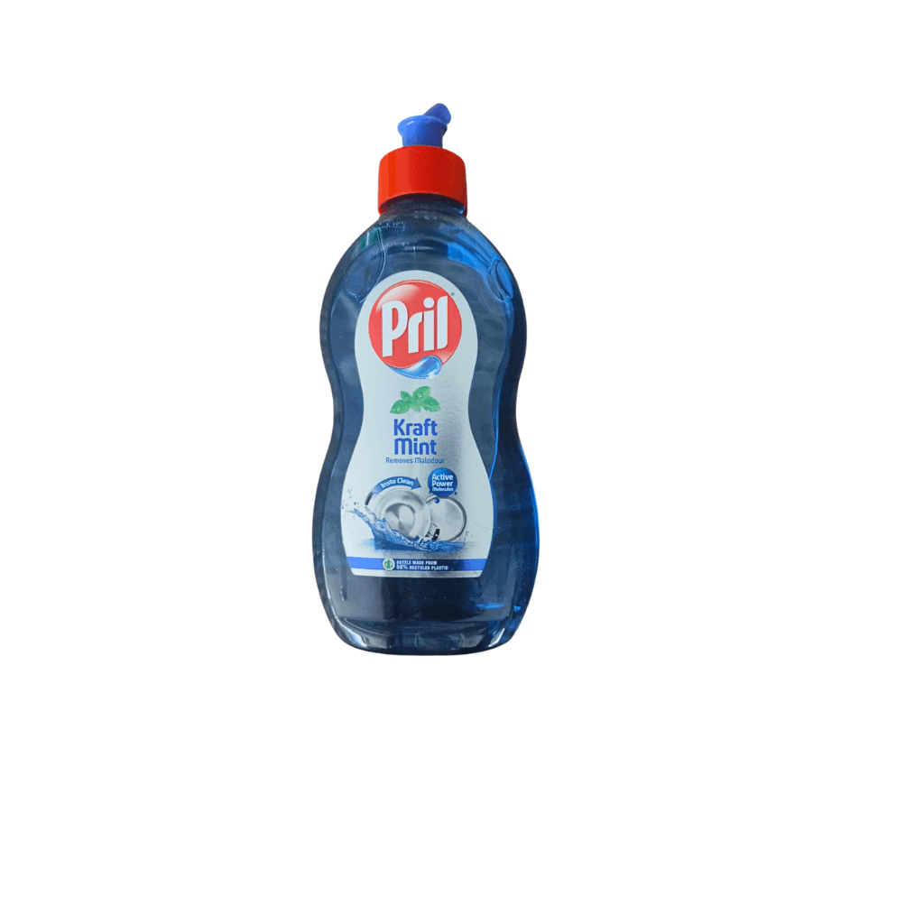 PRIL KRAFT MINT LIQUID DISHWASH GEL REMOVES MALODOUR 425ML