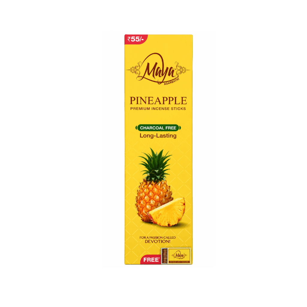 MAYA PINEAPPLE PREMIUM INCENSE STICK 66 UNIT +1 MATCH BOX