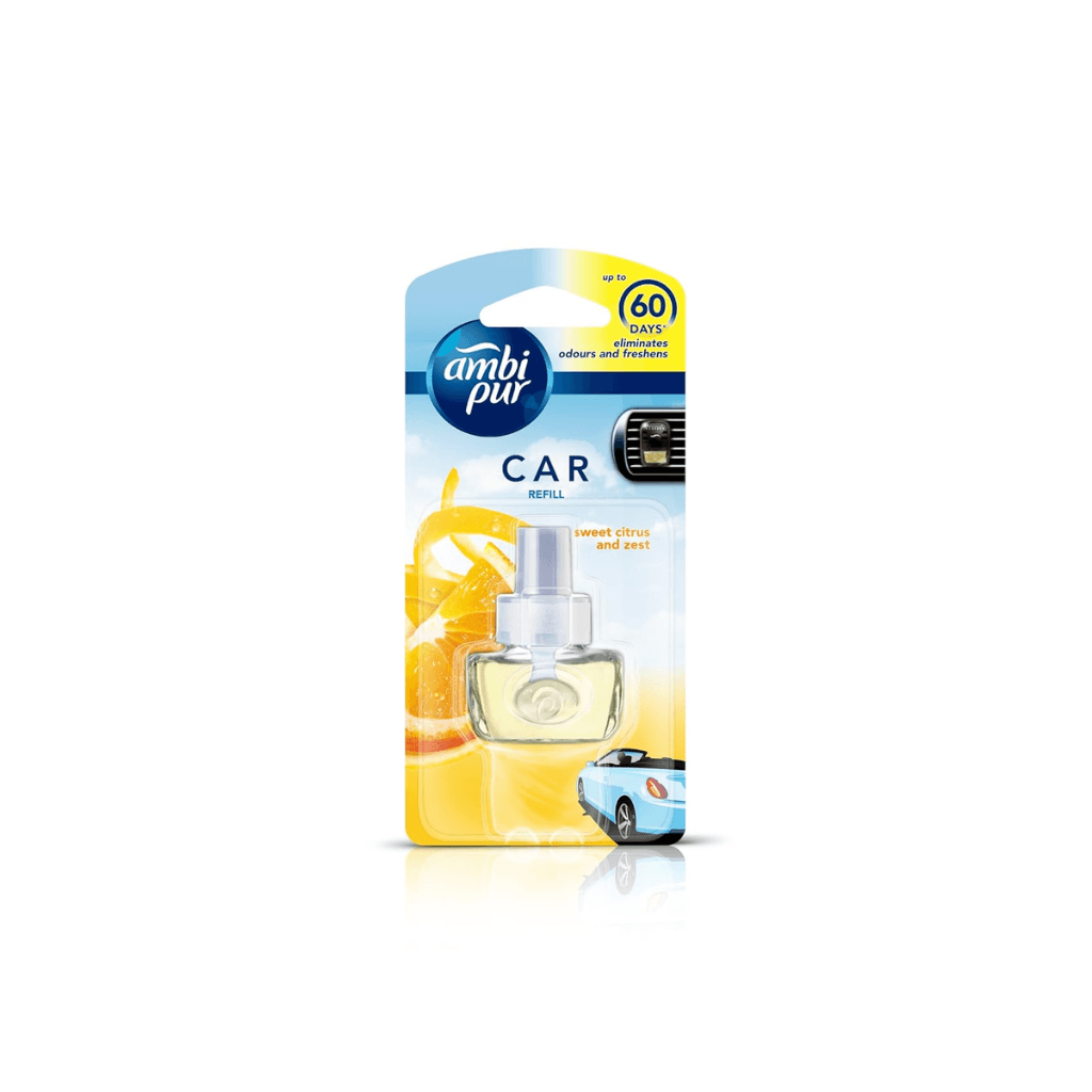 AMBIPUR CAR AIR FRESHENER REFILL SWEET CITRUS & ZEST 7.5 ML