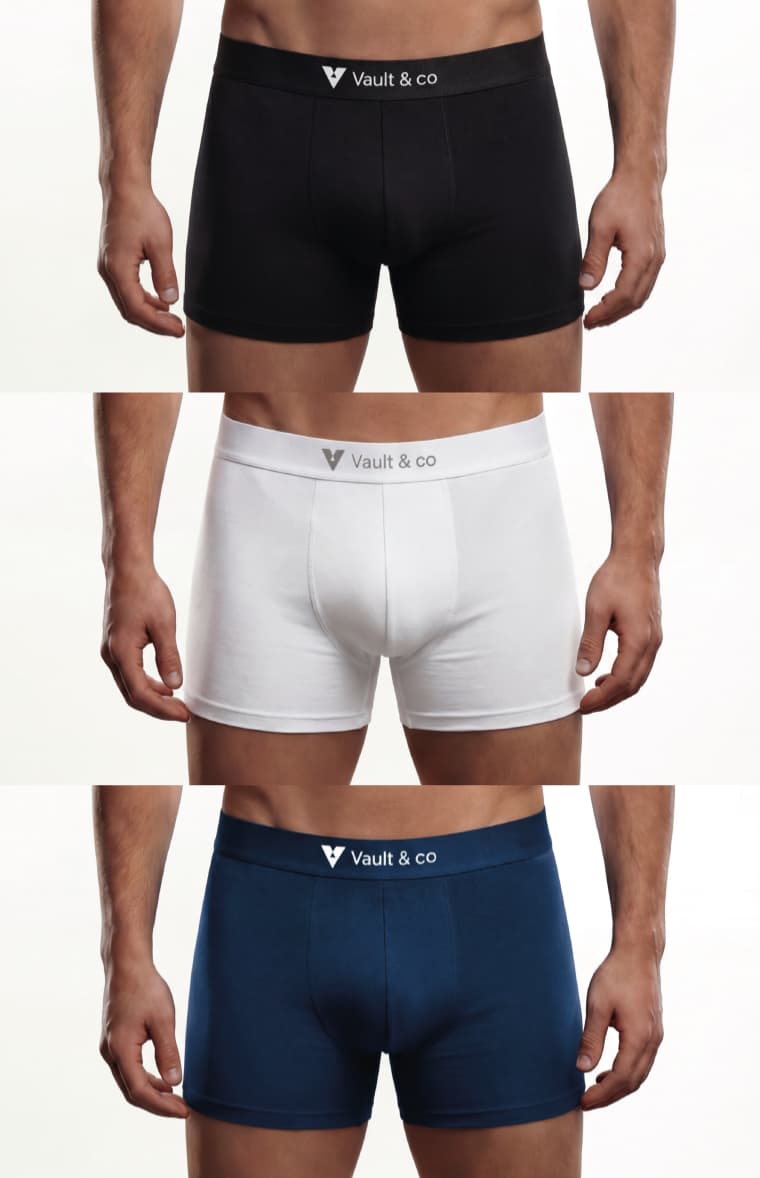 VAULT & CO MEN'S COTTON CLASSIC TRUNK– PACK OF 3