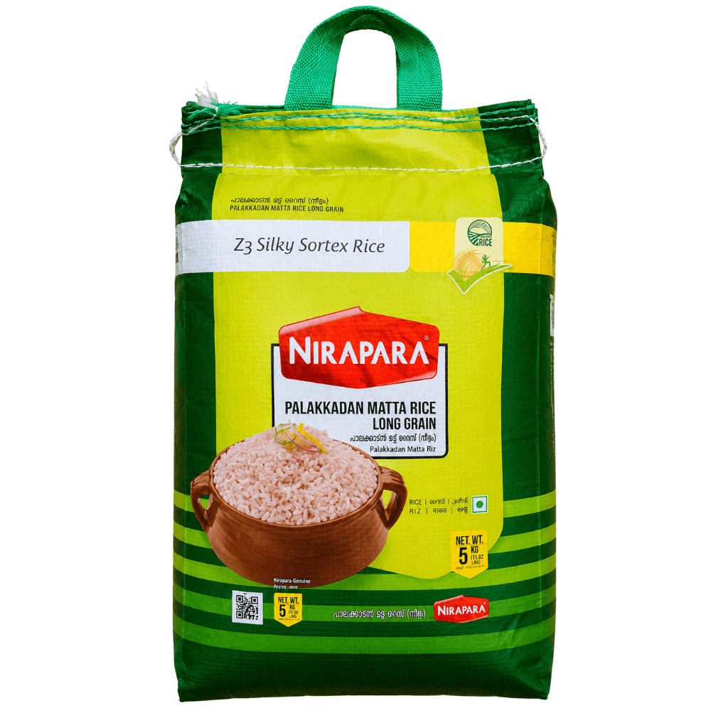 NIRAPARA PALAKKADAN MATTA RICE LONG GRAIN 5 KG