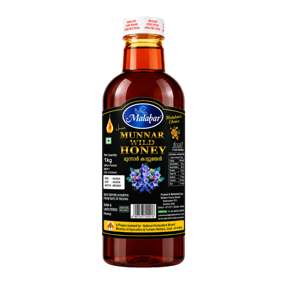 MALABARHONEY - Munnar Wild Honey 1kg – Raw & Unfiltered Natural Honey