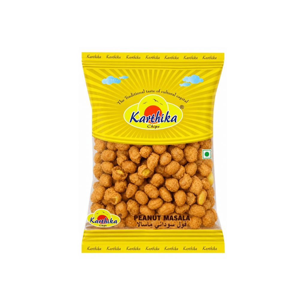 KARTHIKA CHIPS Spicy Peanut Masala Snack – 140g