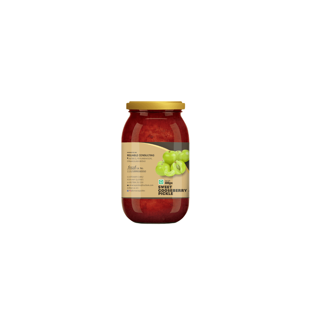 OMANAS PICKLES - Premium Home Made Sweet Gooseberry Pickle 400g