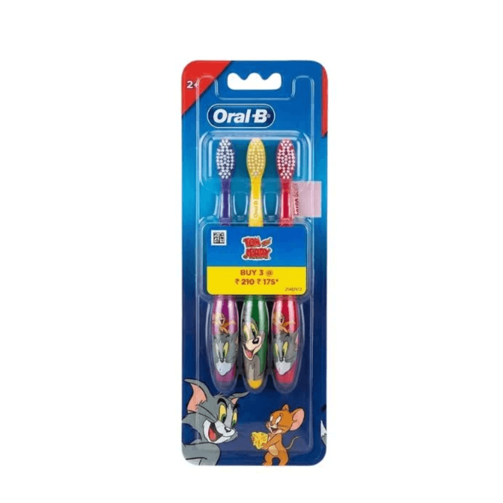ORAL B TOM AND JERRY KIDS TOOTH BRUSH BUY 3 NOS