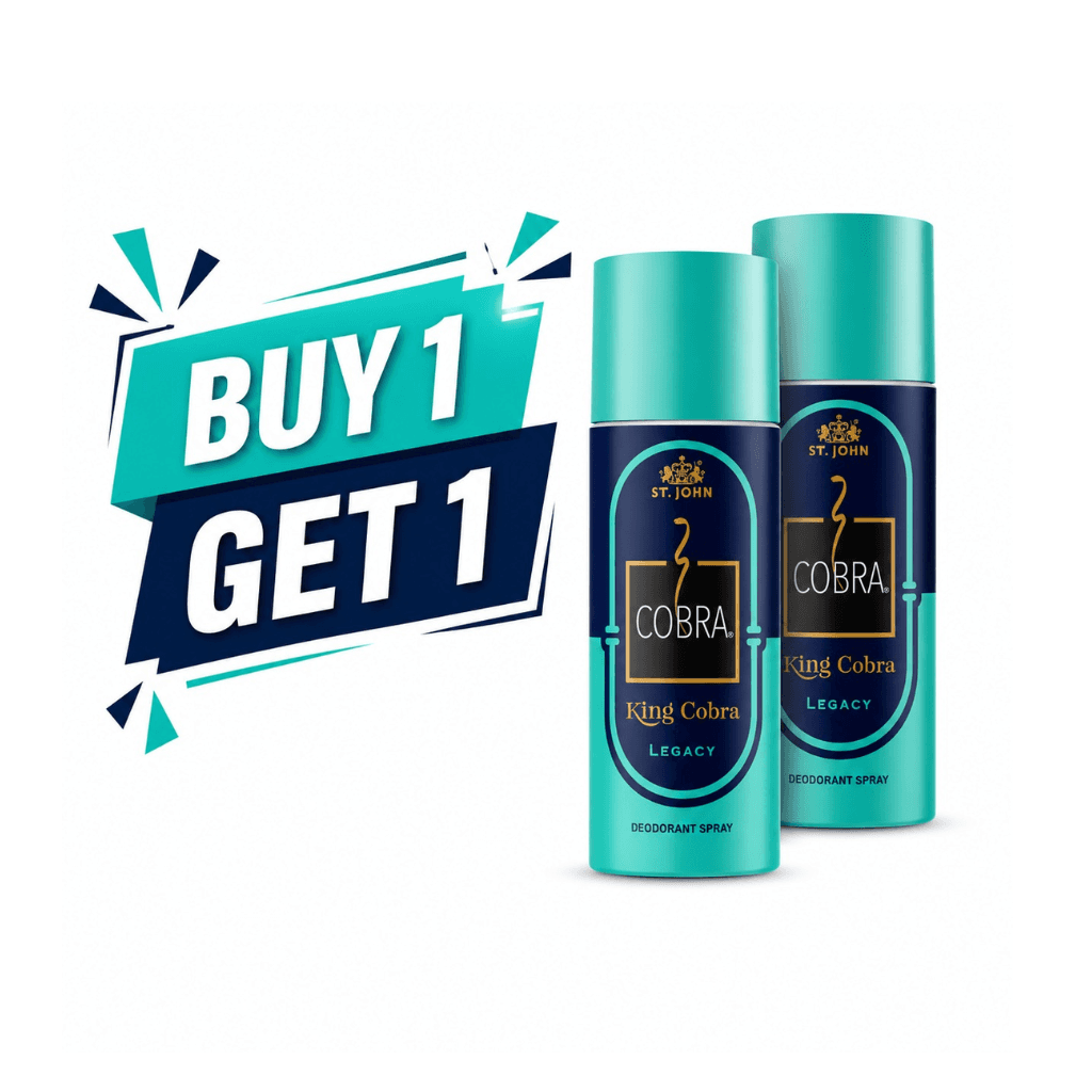 ST. JOHN KING COBRA LEGACY DEODORANT SPRAY 150 ML BUY 1 GET 1 FREE