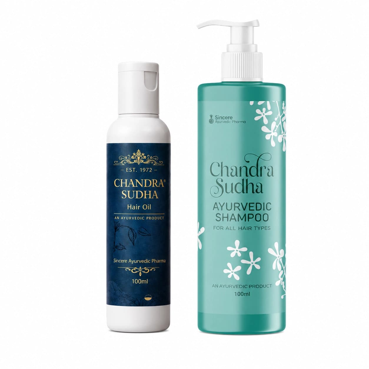 CHANDRA SUDHA - AYURVEDIC REGROW + STRENGTHEN HAIR KIT 100ML*2