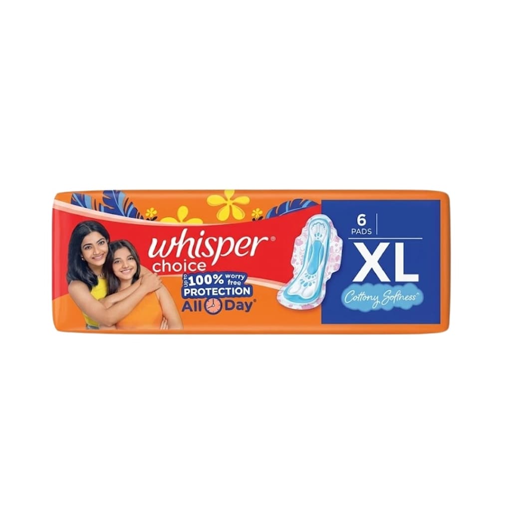WHISPER CHOICE XL COTTONY SOFTNESS 6s