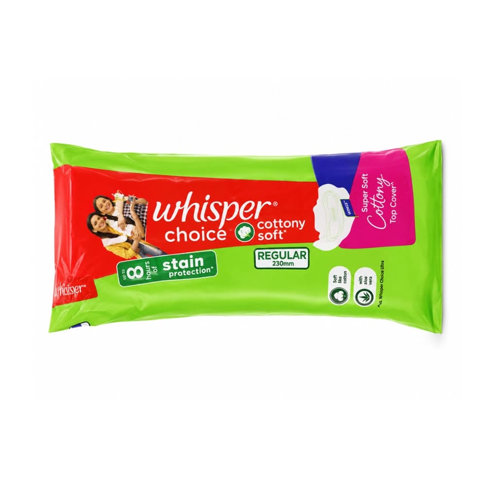 WHISPER CHOICE XL SANITARY PADS 6 PADS