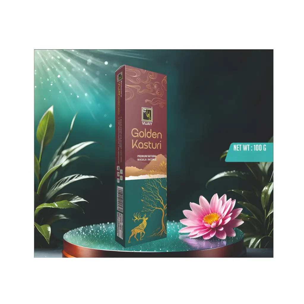 Vijay Golden Kasturi Premium Natural Masala 100gm incense stick (Premium Masala)