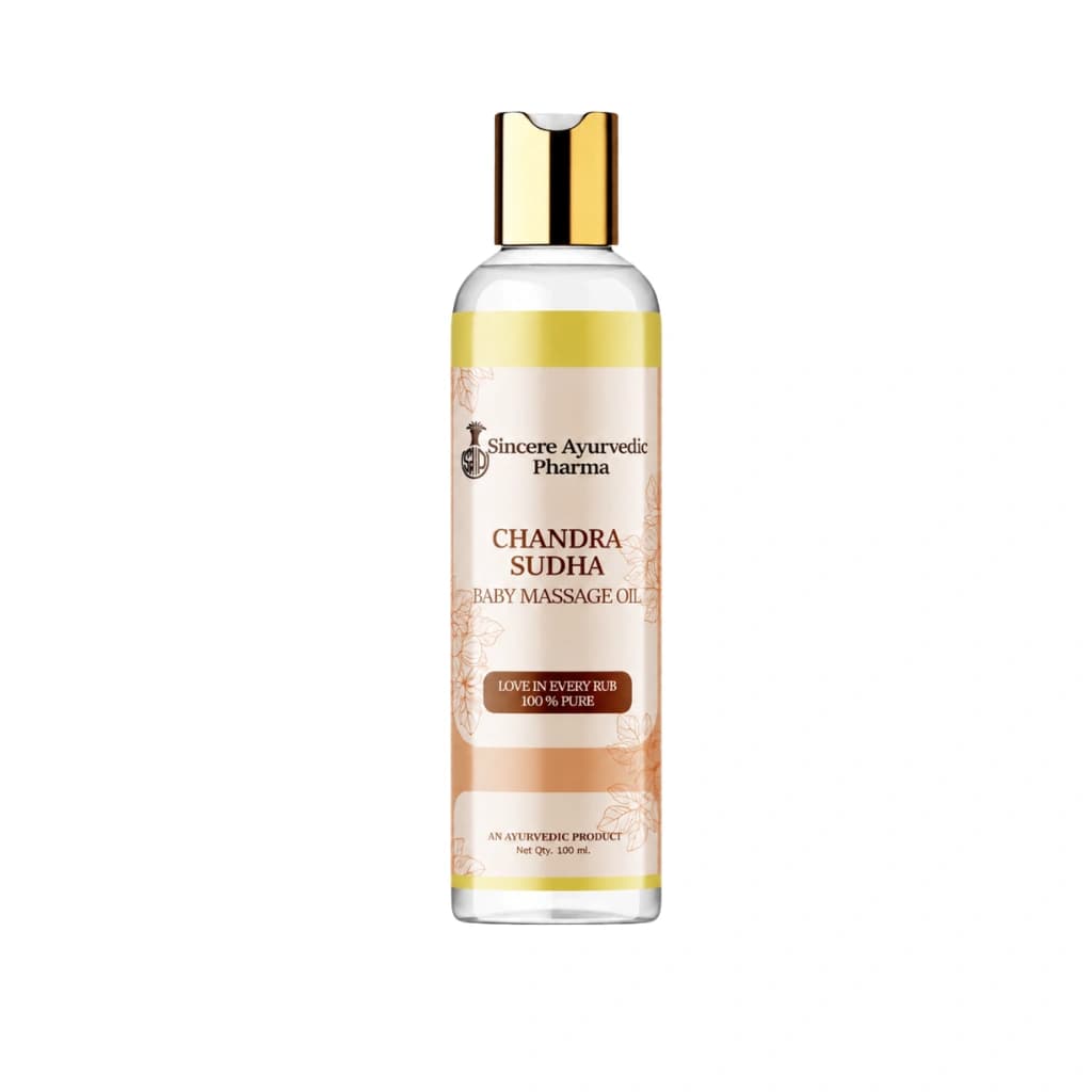 CHANDRA SUDHA - NATURAL BABY MASSAGE OIL CHEMICAL-FREE 100 ML | SAFE AYURVEDIC CARE FOR BABIES
