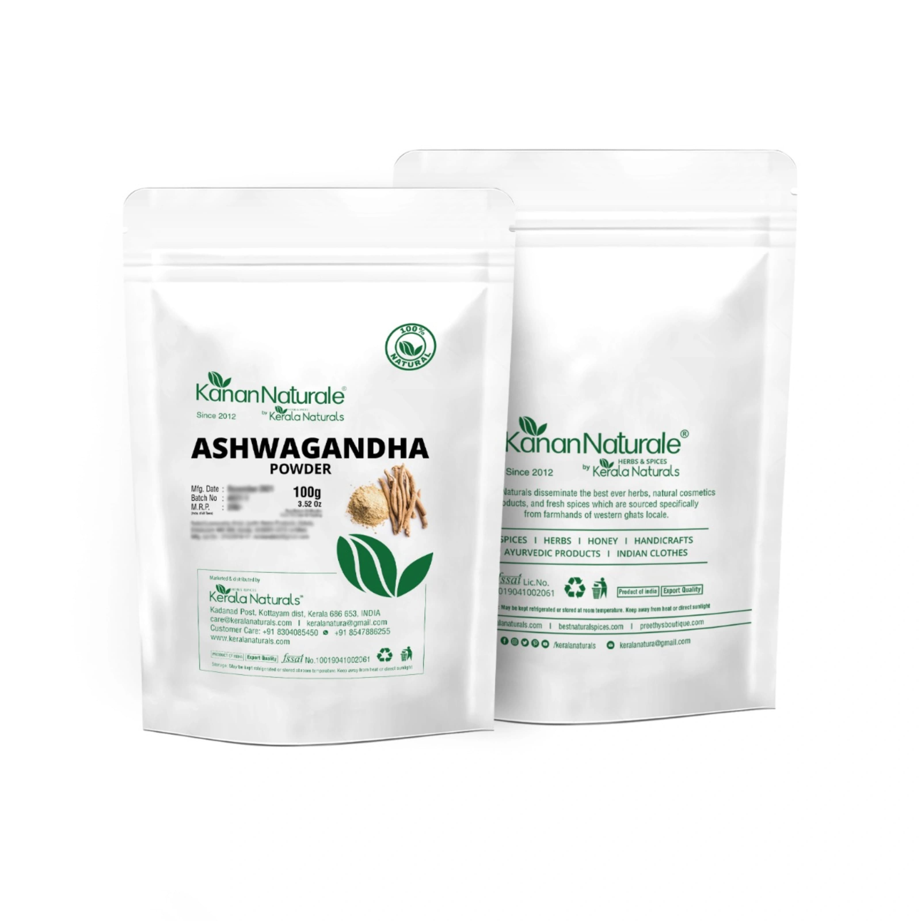 KERALA NATURALS - Ashwagandha Powder 100g