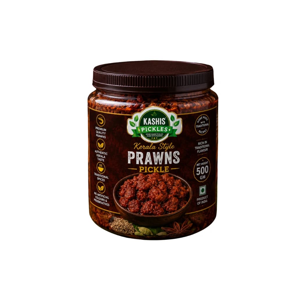 KASHIS PICKLE - KERALA STYLE PRAWNS PICKLE 500GM