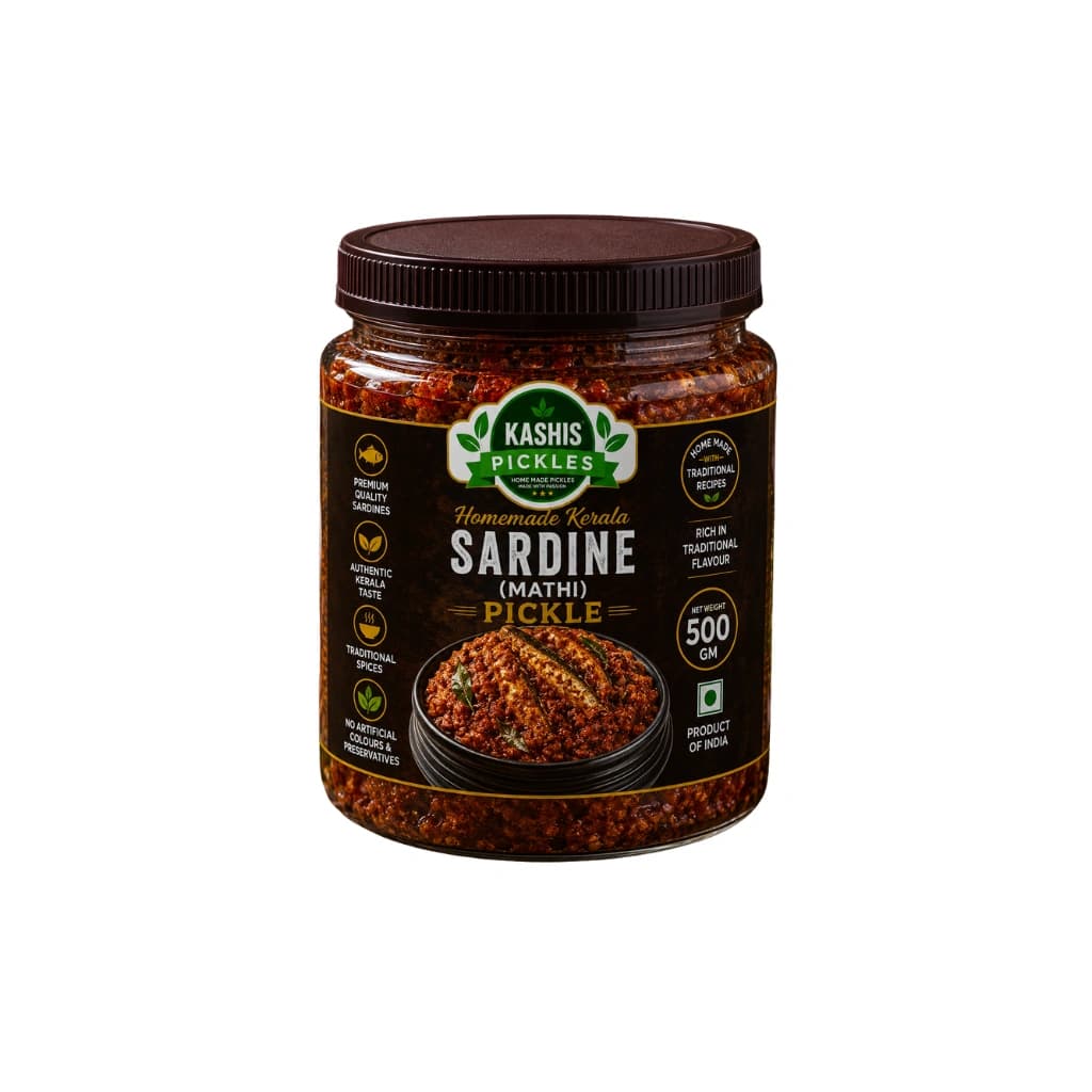 KASHIS PICKLE - HOMEMADE KERALA SARDINE (MATHI) PICKLE 500GM