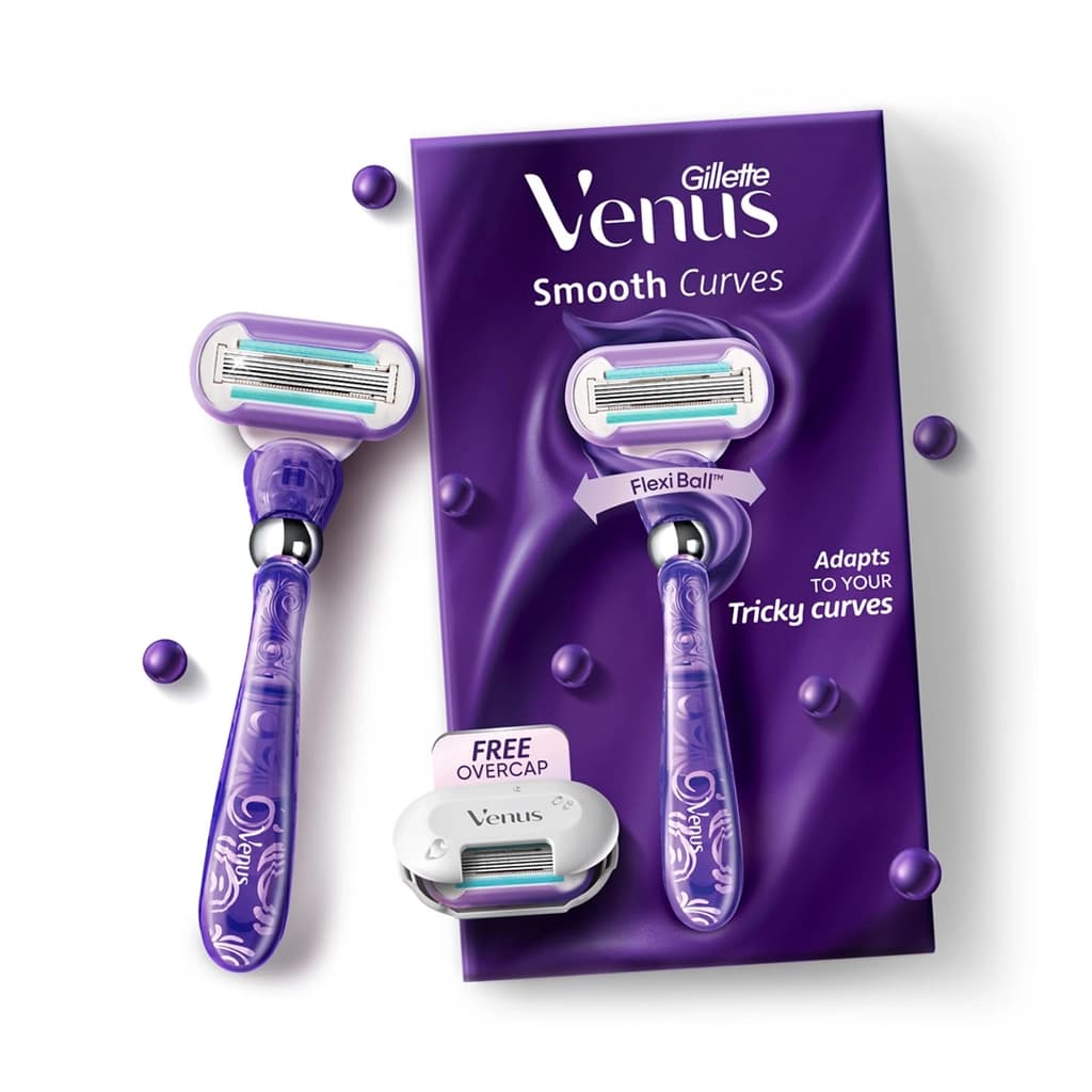 GILLETTE VENUS SMOOTH CURVES FLEXI BALL HAIR REMOVAL RAZOR FOR WOMEN 1 RAZOR