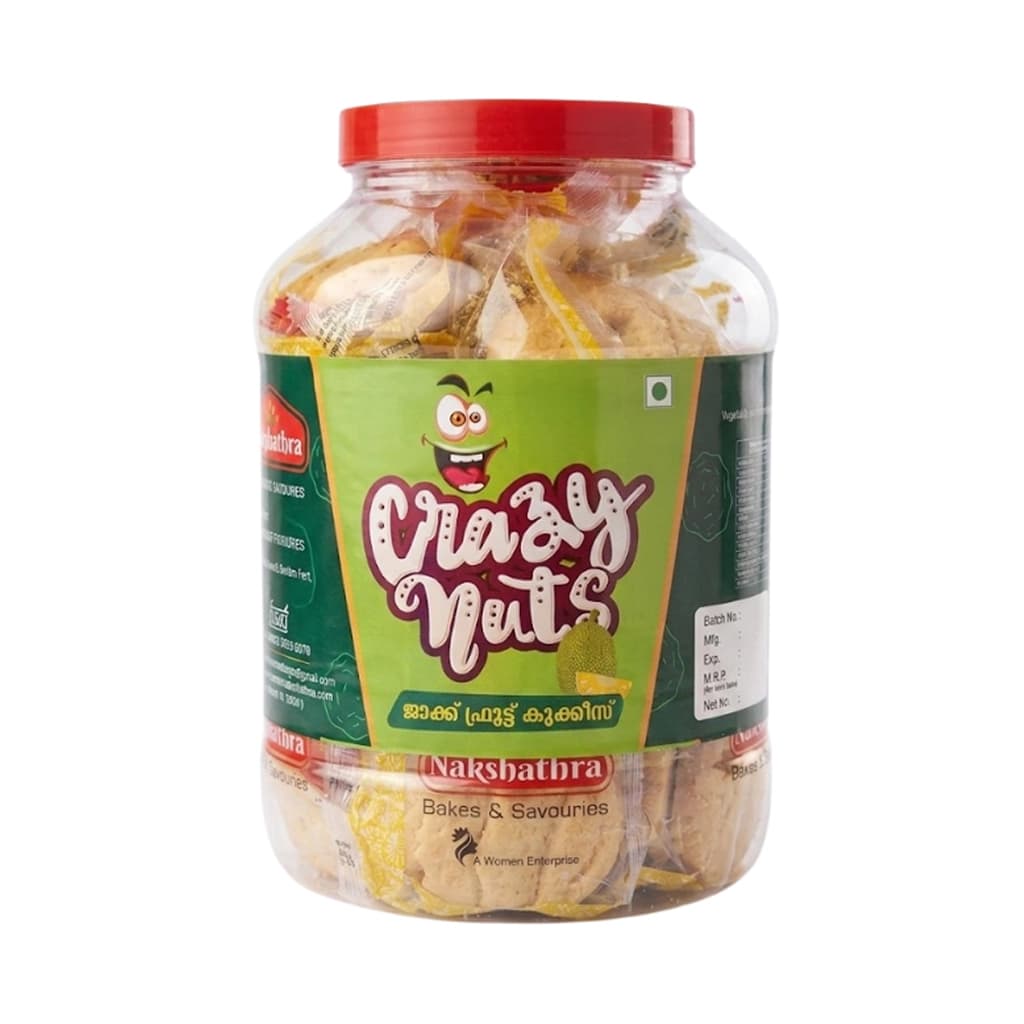 NAKSHATHRA BAKERS & SAVOURIES - JACKFRUIT COOKIES 2 X 20 POUCHES PER JAR