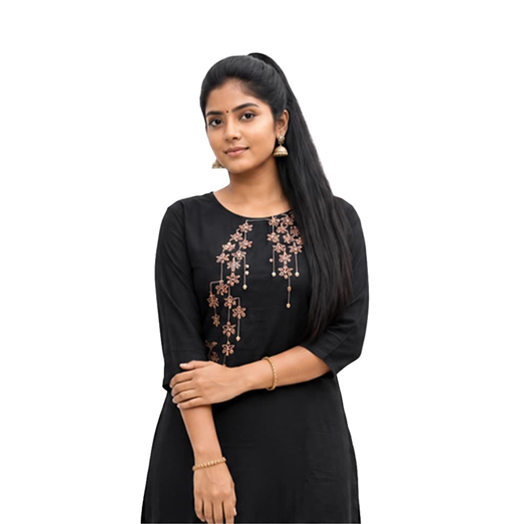 BLACK ROYAL KURTI ( WITH LINING )