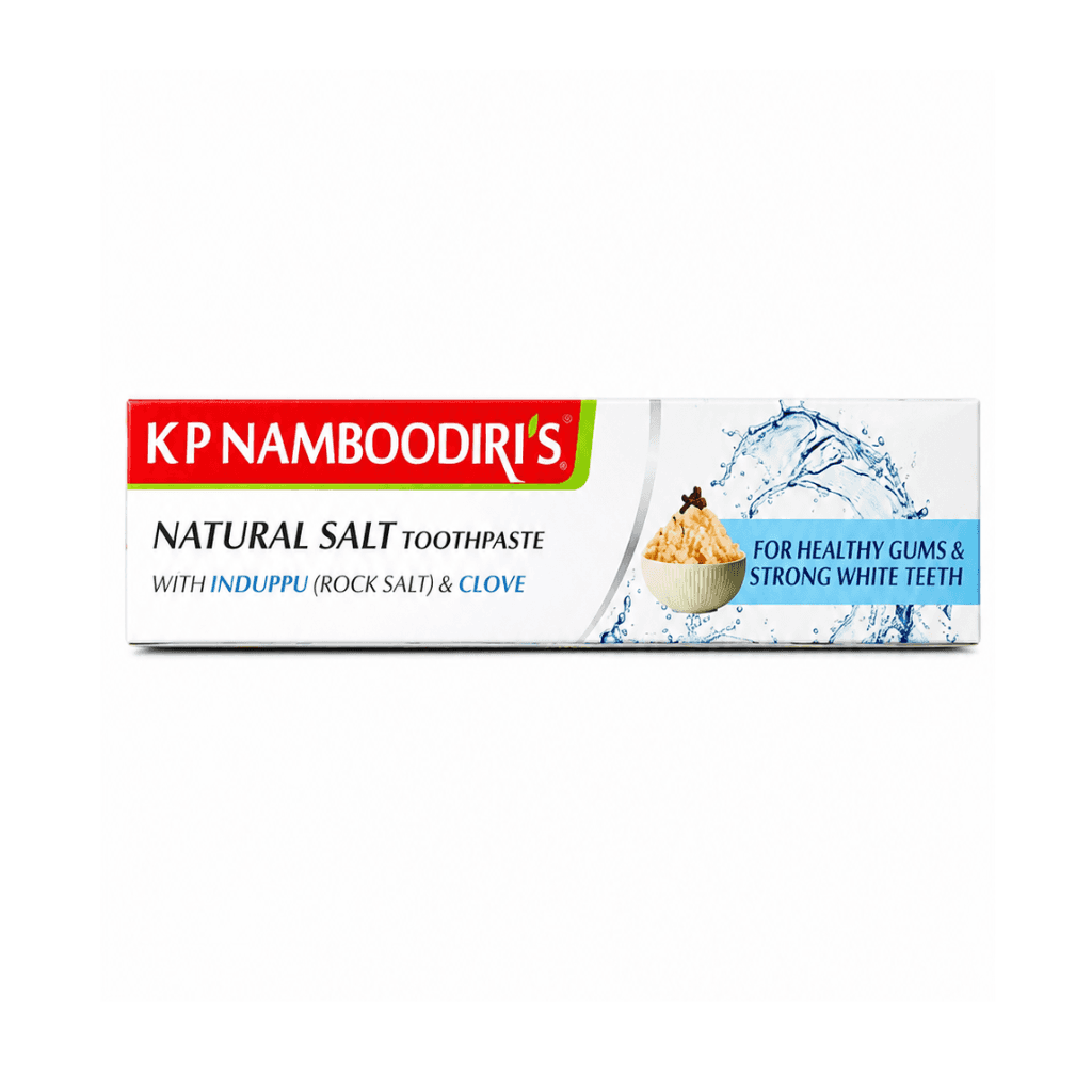 K P NAMBOODIRIS NATURAL SALT TOOTH PASTE WITH INDUPPU (ROCK SALT ) & CLOVE 100 GM