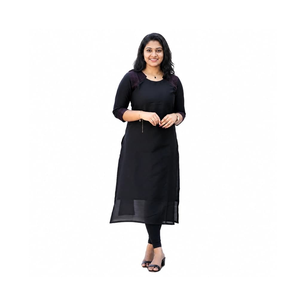 A-HC(with lining) MYSTIC BLACK KURTI