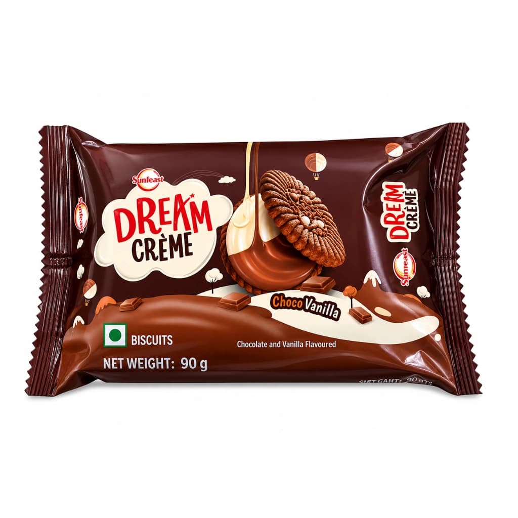 SUNFEAST DREAM CREME CHOCO VANILLA 90 GM