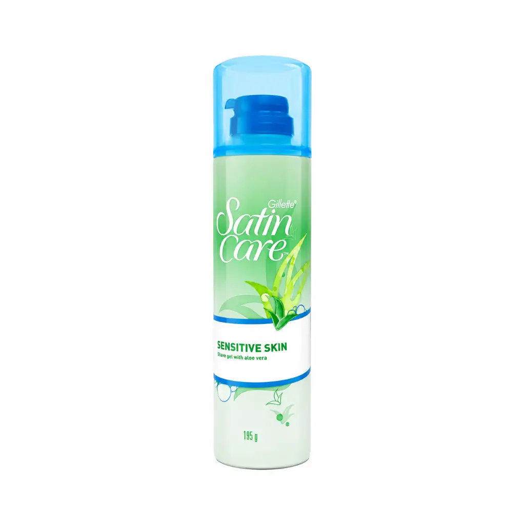 GILLETTE SATIN CARE SENSITIVE SKIN SHAVE GEL WITH ALOE VERA 195 GM